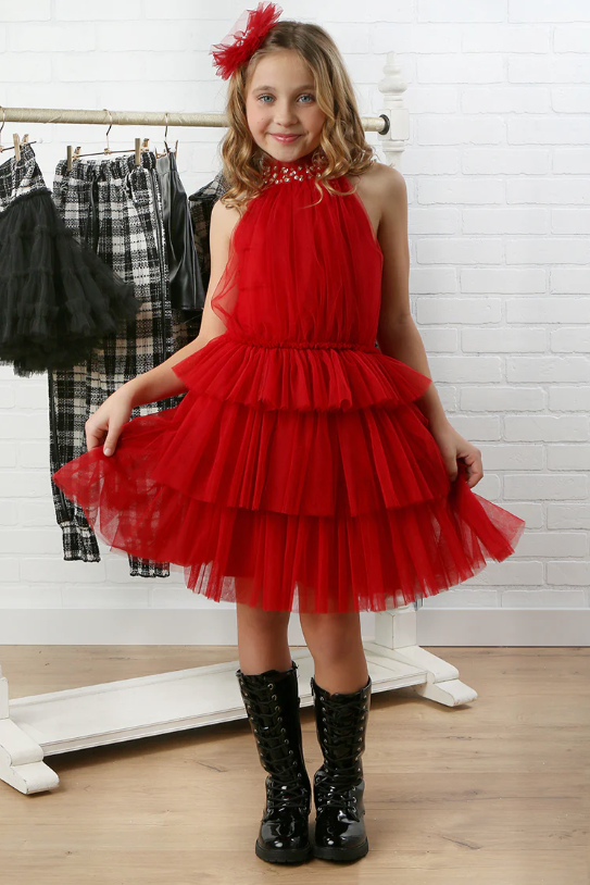 Delphine Dress Ruby