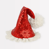 Sequin Santa Hat Hair Clip