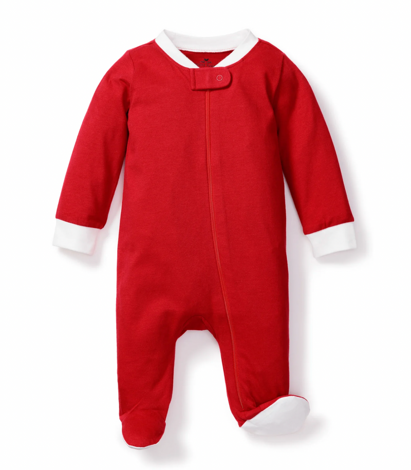 Red with White Organic Cotton Romper