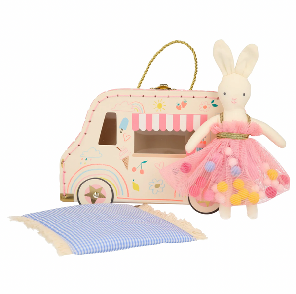 Ice Cream Van Bunny Mini Suitcase Doll