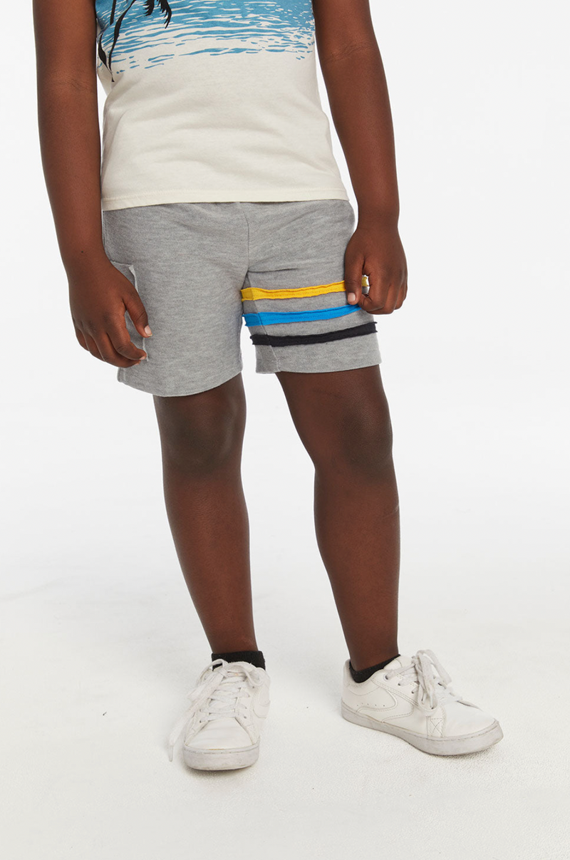 Boys Heather Grey Short with Strapping