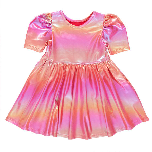 Lame Laurie Dress Rainbow Pink