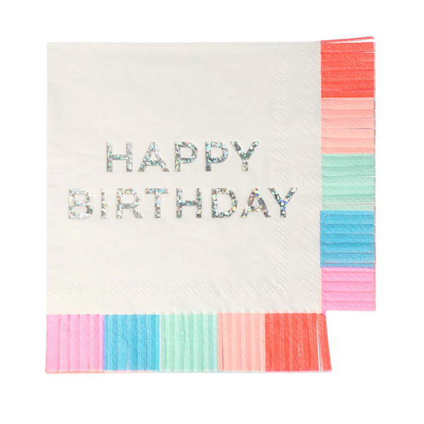 Birthday Fringe Napkins x16