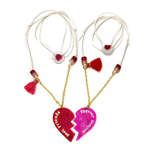 Best Friend Heart Split Necklace (set of 2)