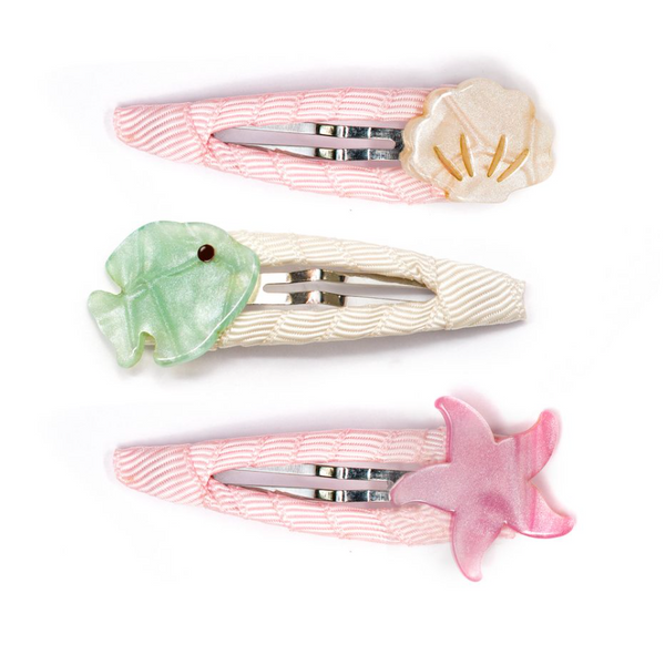 Fish Starfish Seashell Hair Snap Clips