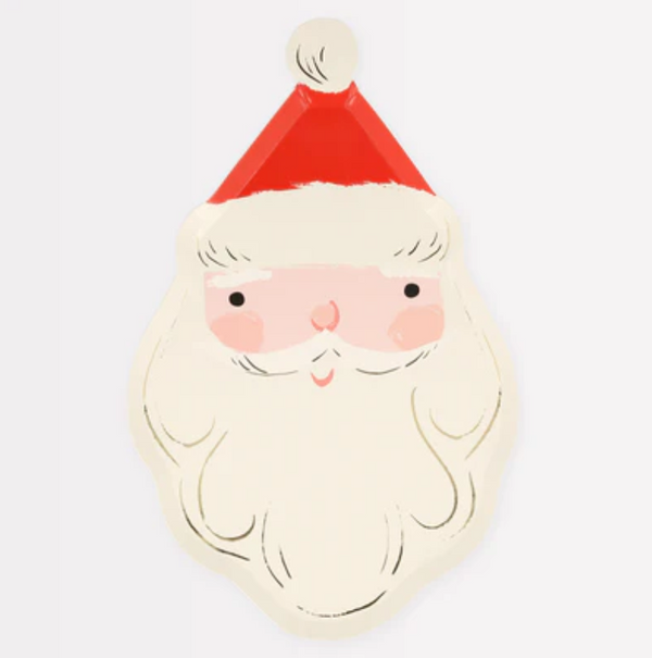 Jolly Christmas Santa Plates