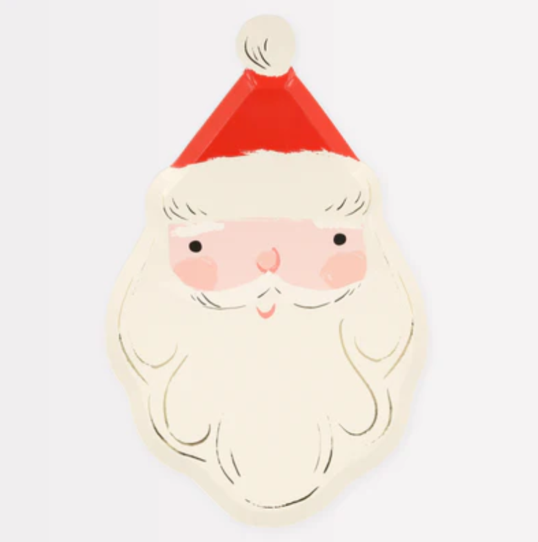 Jolly Christmas Santa Plates