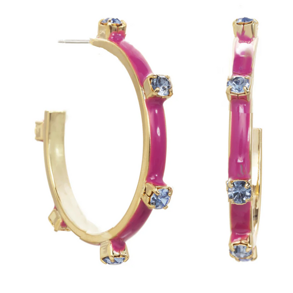 Everly Hoops Purple Light Sapphire