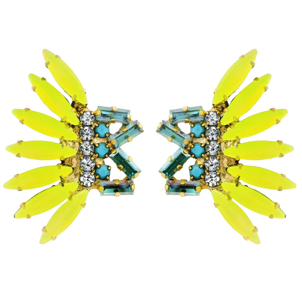 Skye Earrings Electric Yellow