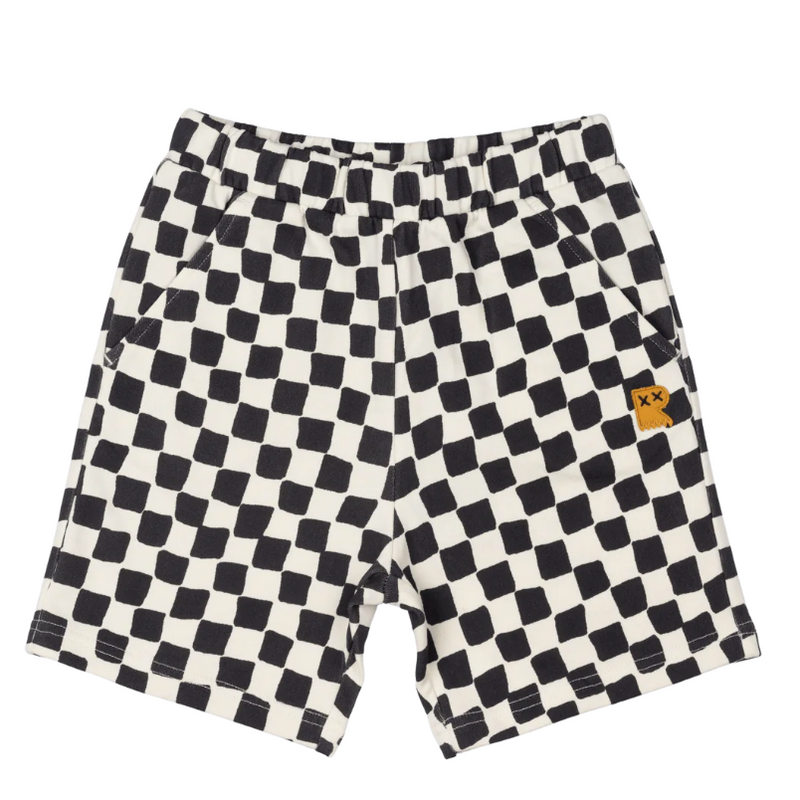 Black Checker Shorts