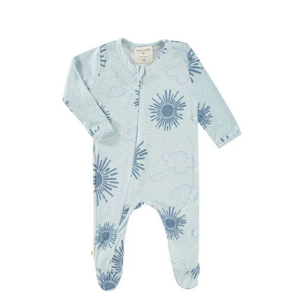 Sun Burst Slub Seamless Zipper Pajama