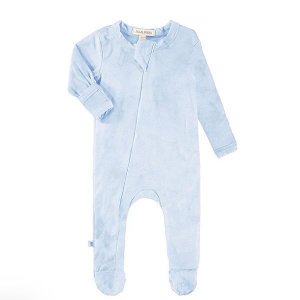 Eco-Marble Jersey Seamless Zipper Footie Pajama