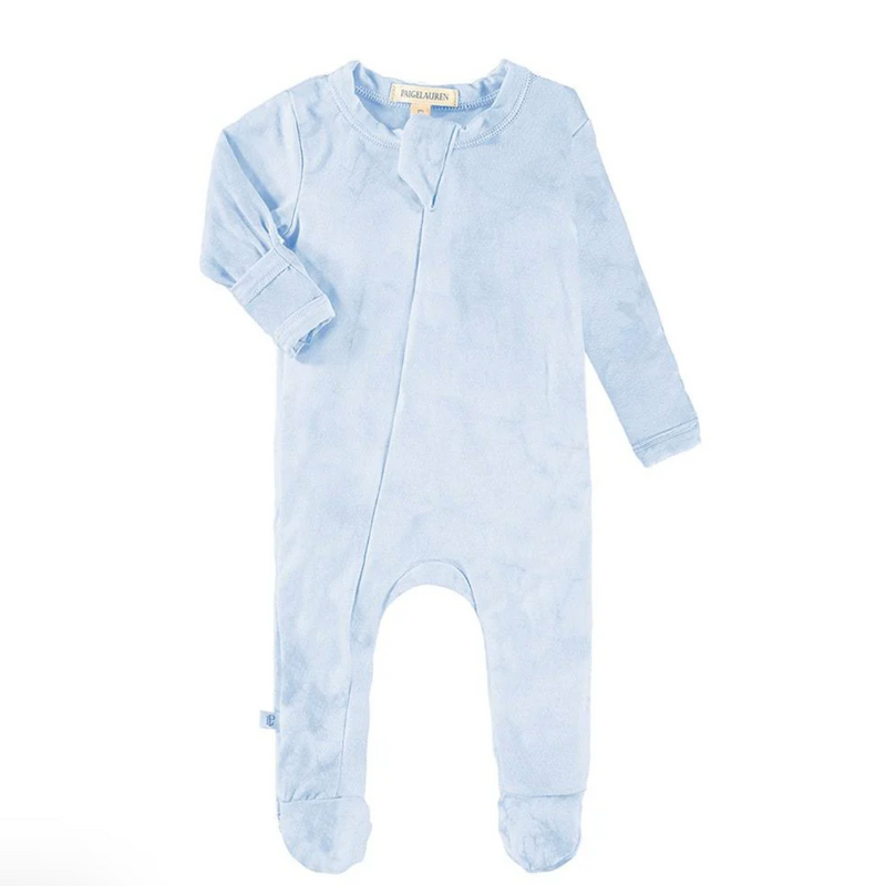 Eco-Marble Jersey Seamless Zipper Footie Pajama