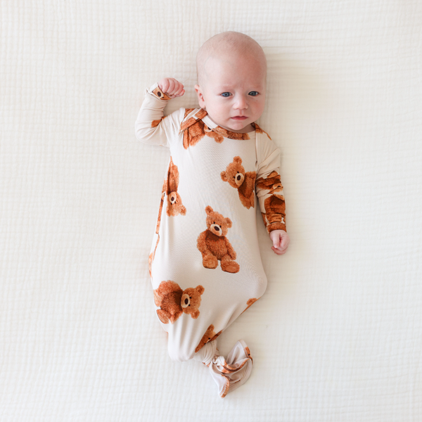 Freddy Teddy Basic Knotted Gown 0-3m