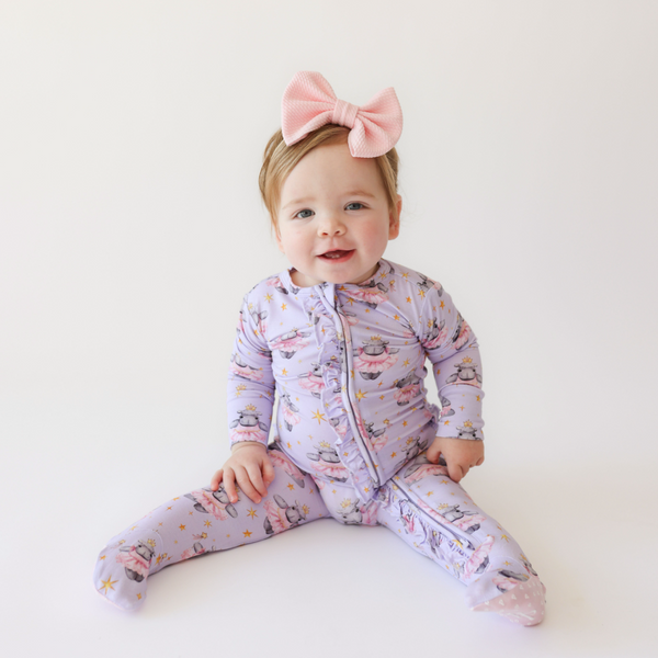 Philomena Footie Ruffle Zipper Onsie