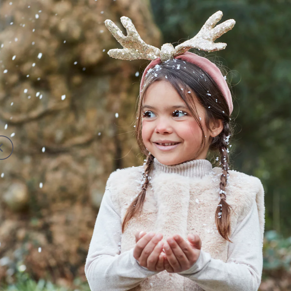 Sequin & Velvet Antler Headband