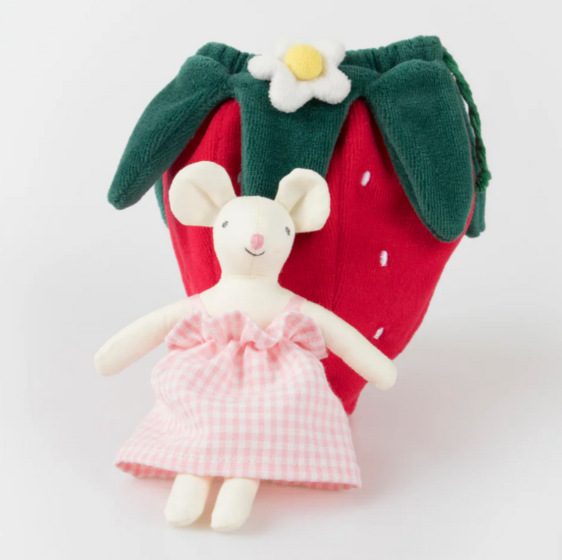 Strawberry Mouse Mini Doll