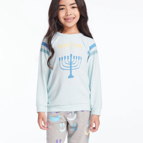 Hanukkah Sparkle Girls Pullover