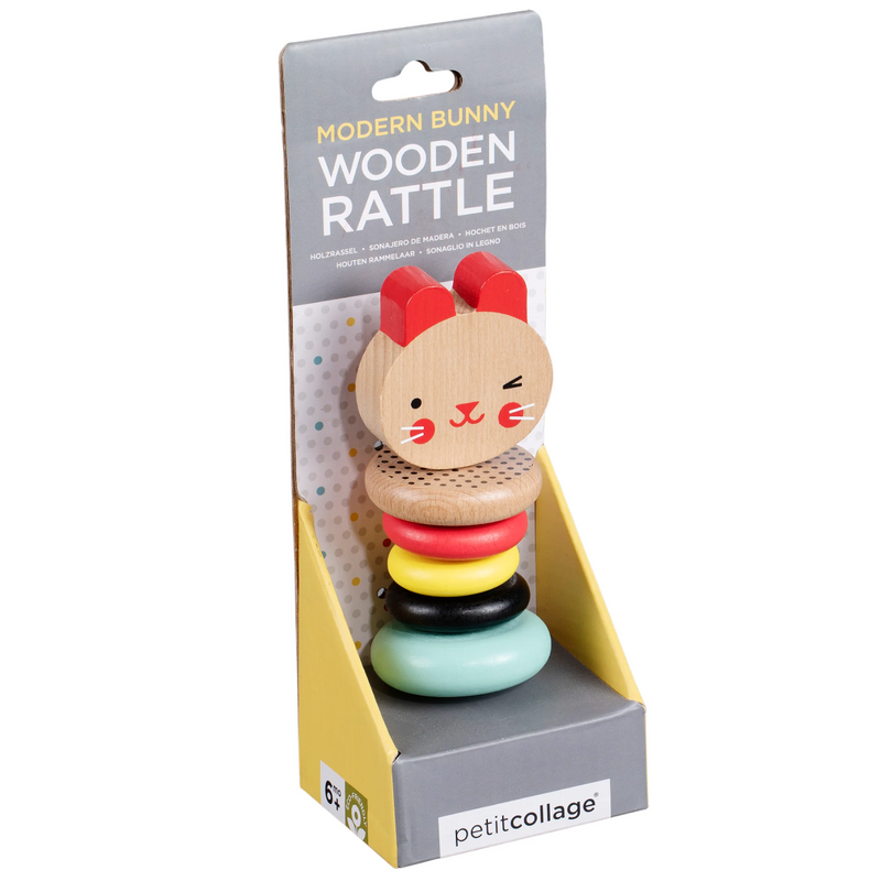 Modern Bunny Wooden Rattle