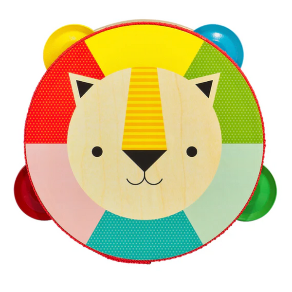 Kaleidoscope Wooden Lion Tambourine