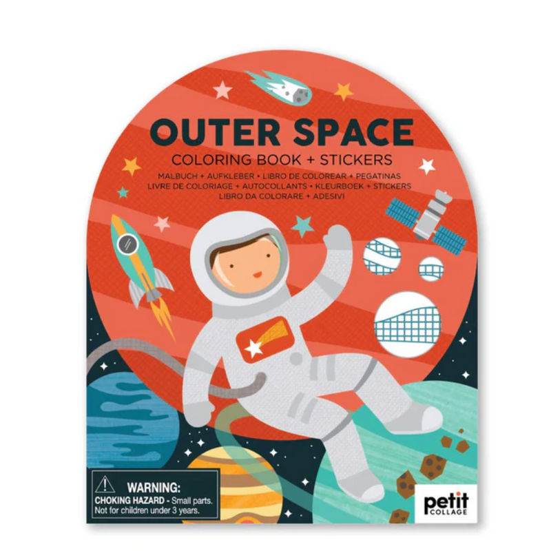 Coloring Book With Stickers: Outer Space