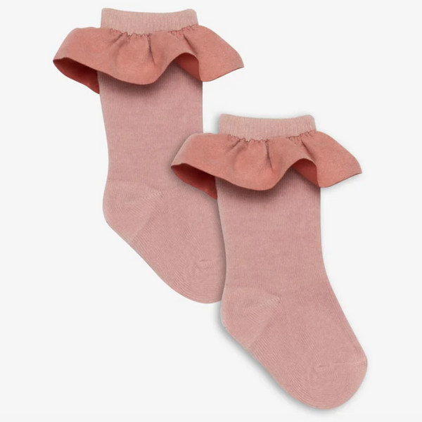 Pink Juliet Satin Trim Sock