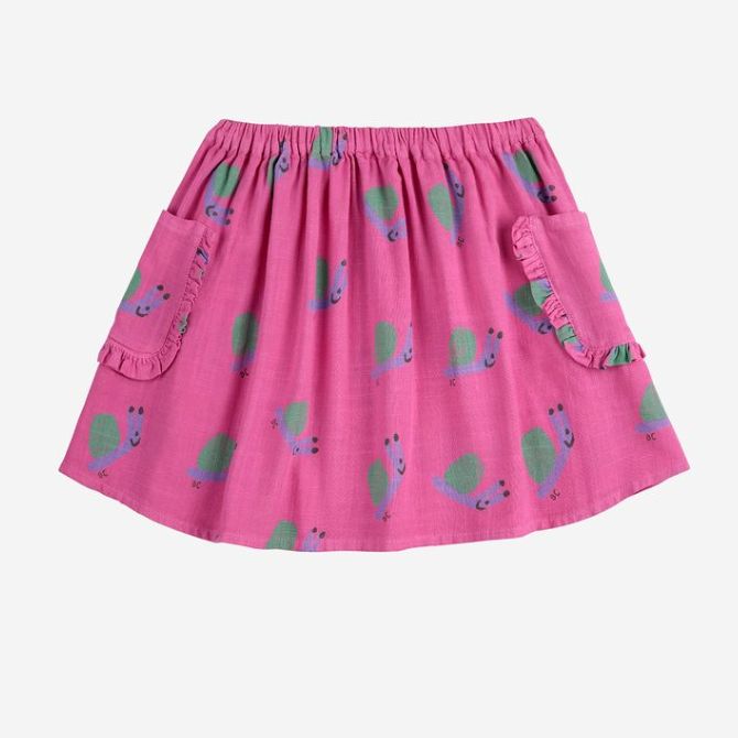 Funny Snail all over woven skirt