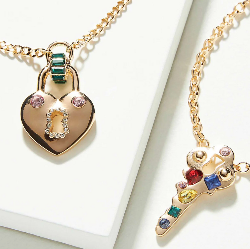 Lock & Key "Mommy & Me" Necklace Set