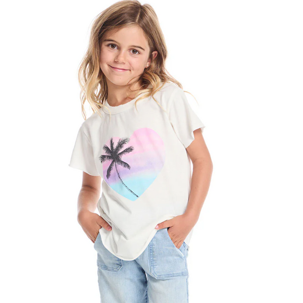 Vacation Heart Girls Shirttail Tee