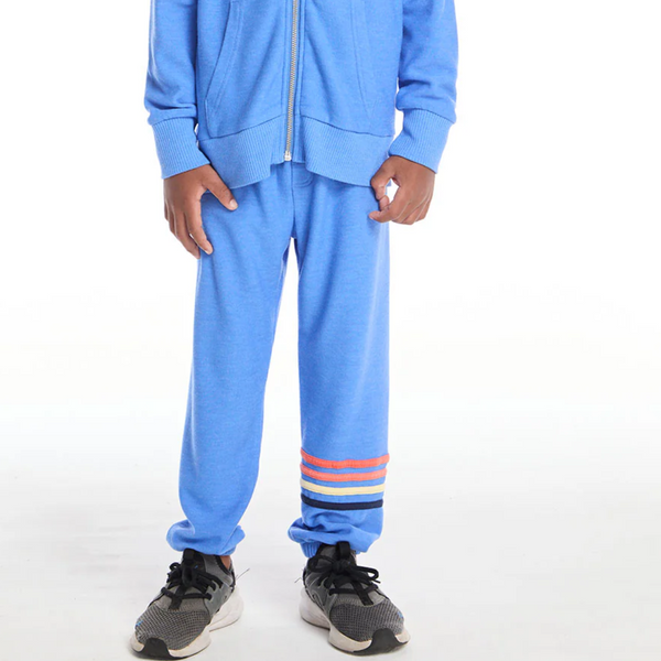 No Side Seam Blue Dream Boys Jogger with Strapping