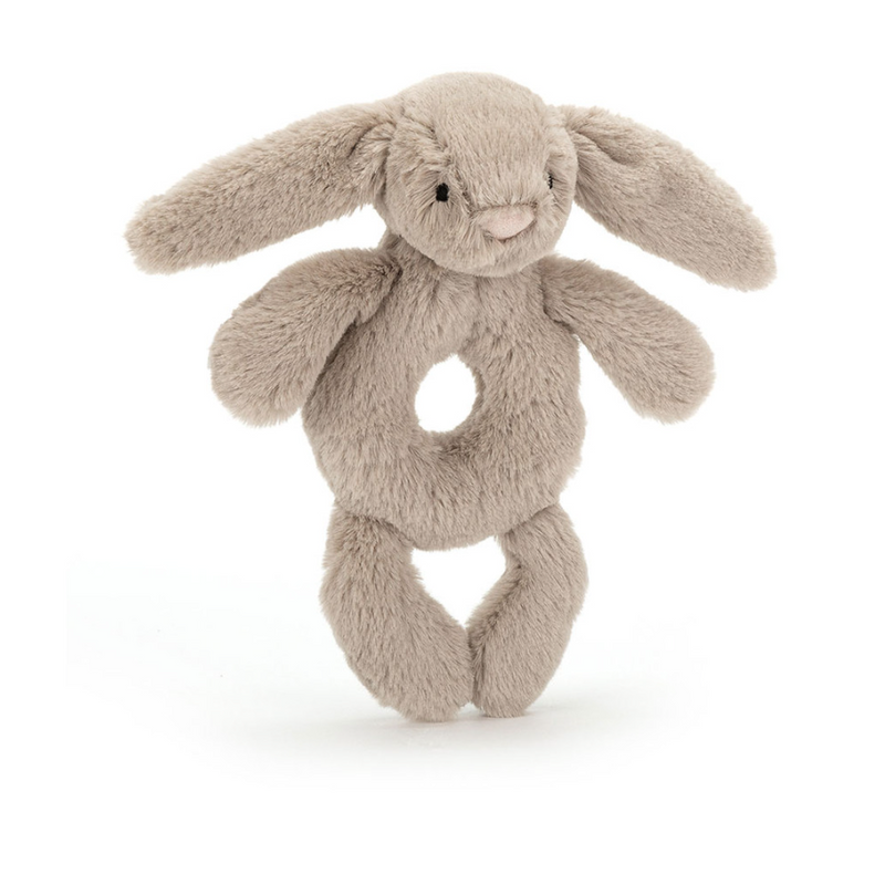 Bashful Bunny Silver (Grey) Ring Rattle