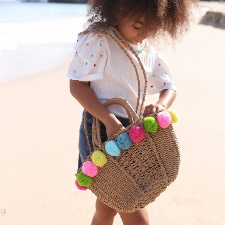 Pom Pom Beach Bag