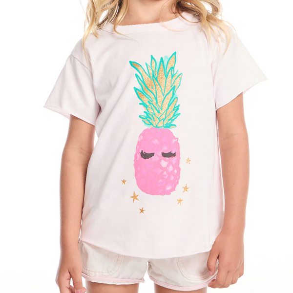 Lashy Pineapple Girls Shirttail Tee