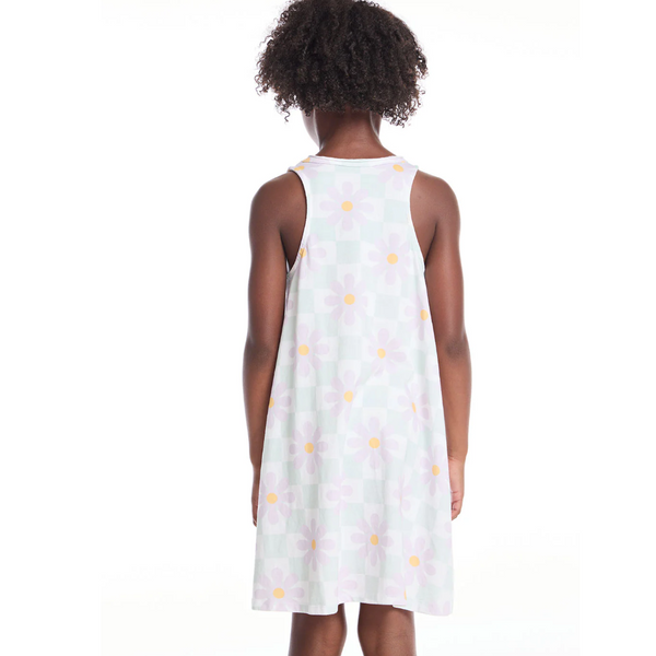 Daisy Check Girls Tank Dress