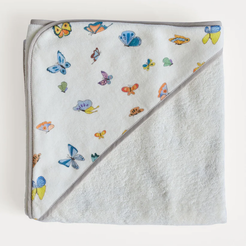 Hooded Bath Towel-Madame Butterfly