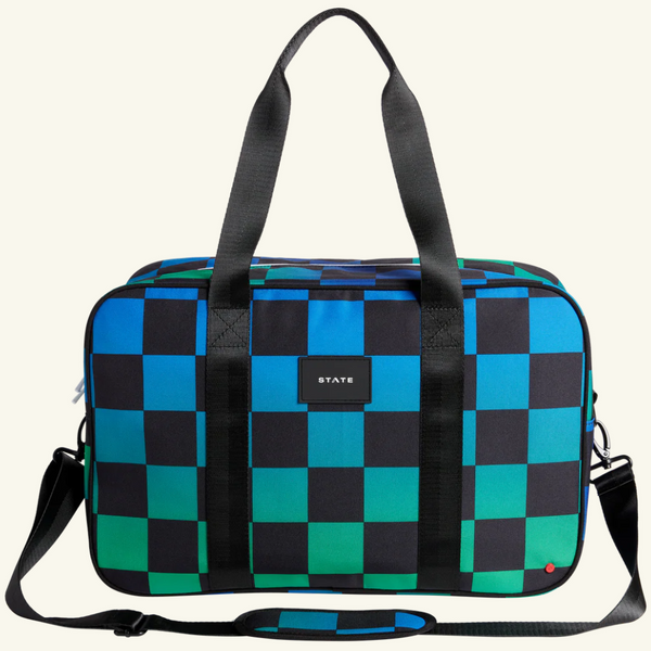 Rockaway Duffle Blue Checkerboard