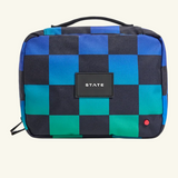 Benson Toiletry Kit Blue Checkerboard