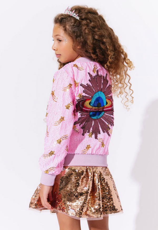 Galaxy Star Sequin Bomber