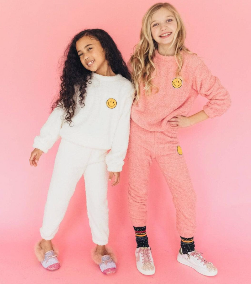 Bright Smile Patch Fuzzy Set Pink
