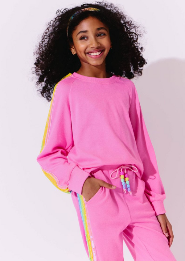Pink Rainbow Sequin Set