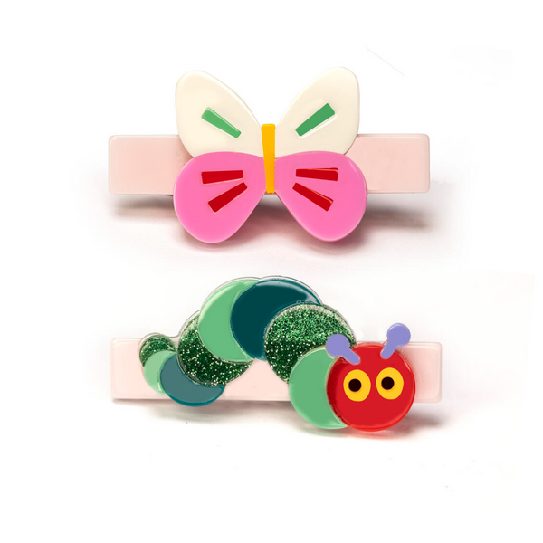 Caterpillar Green Shades & Butterfly Alligator Clip