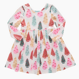 Girls Lame Steph Dress Bottle Brush Trees