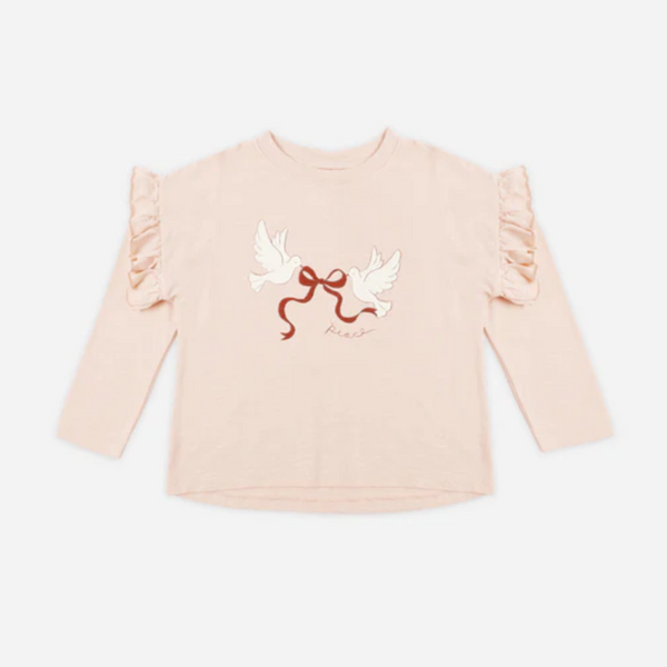 Ruffle Long Sleeve Tee Peace