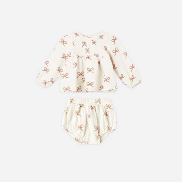 Sophia Top + Bloomer Set Ruby Bows