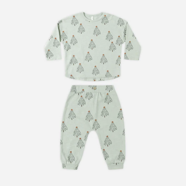 Long Sleeve Tee + Pant Set Trees