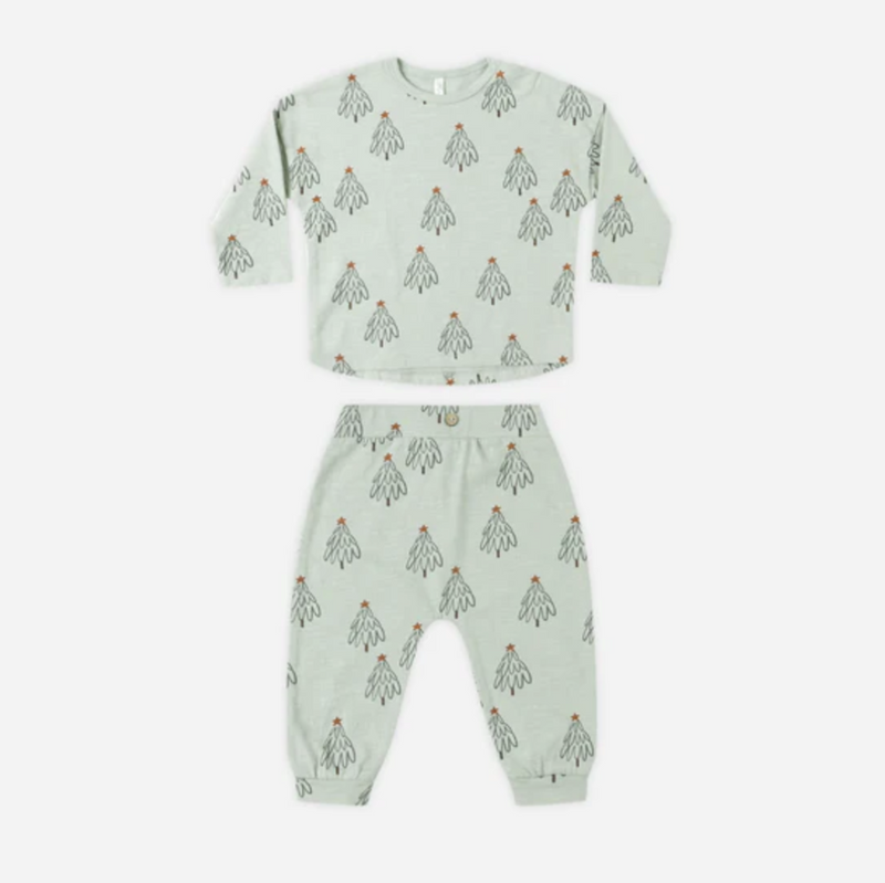 Long Sleeve Tee + Pant Set Trees
