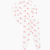 Kids Bamboo PJ Set Small Santas