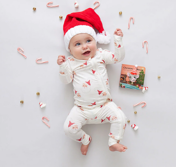 Baby Bamboo Romper Small Santas