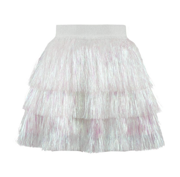 Snow Shimmer Tinsel Party Skirt