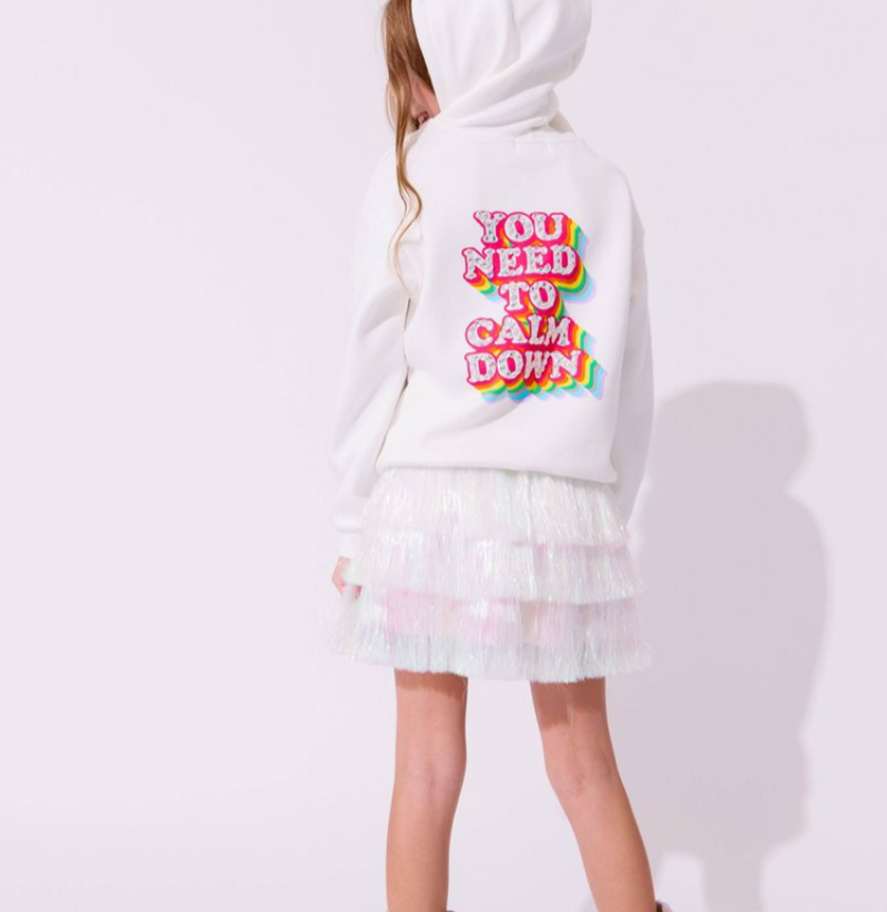 Snow Shimmer Tinsel Party Skirt